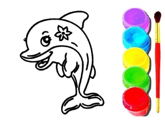 Гра: Книжка-розмальовка дельфін