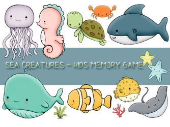 Гра: Пам'ять дітей Морські істоти
