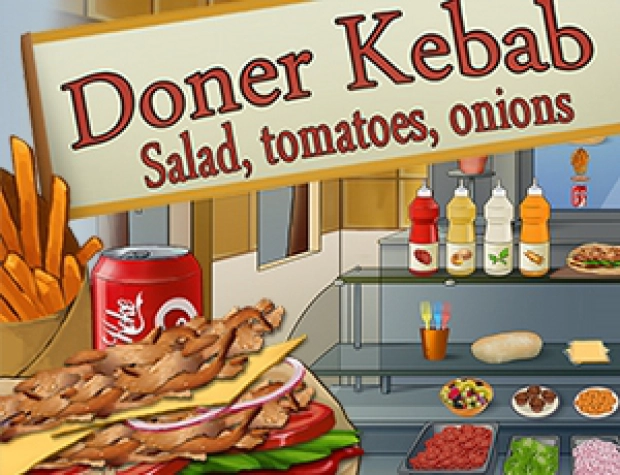 Гра: Döner Kebab : листя салату, помідори, уанони