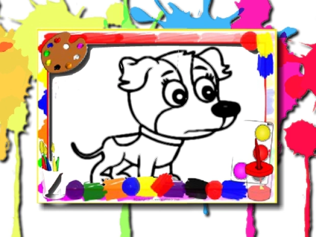 Гра: Книжка-розмальовка для собак