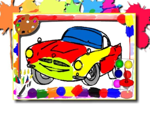 Гра: Книжка-розмальовка Гоночні автомобілі