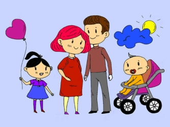 Гра: Книжка-розмальовка Щаслива сім'я