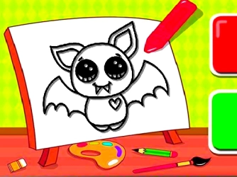 Гра: Легка дитяча книжка-розмальовка кажан