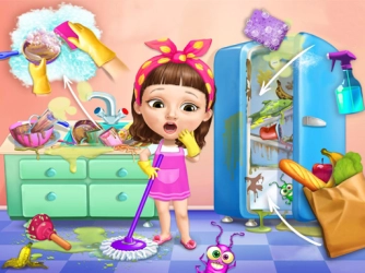 Гра: Мила дівчина прибирає брудний будинок