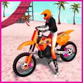 Гра: Мотокрос Пляжні стрибки на велосипеді Трюкова гра