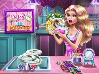 Гра: Миття посуду для ляльок