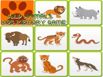 Гра: Пам'ять дітей Дикі тварини