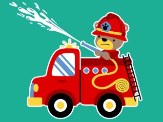 Гра: Пожежні машини з тваринами 3 в ряд